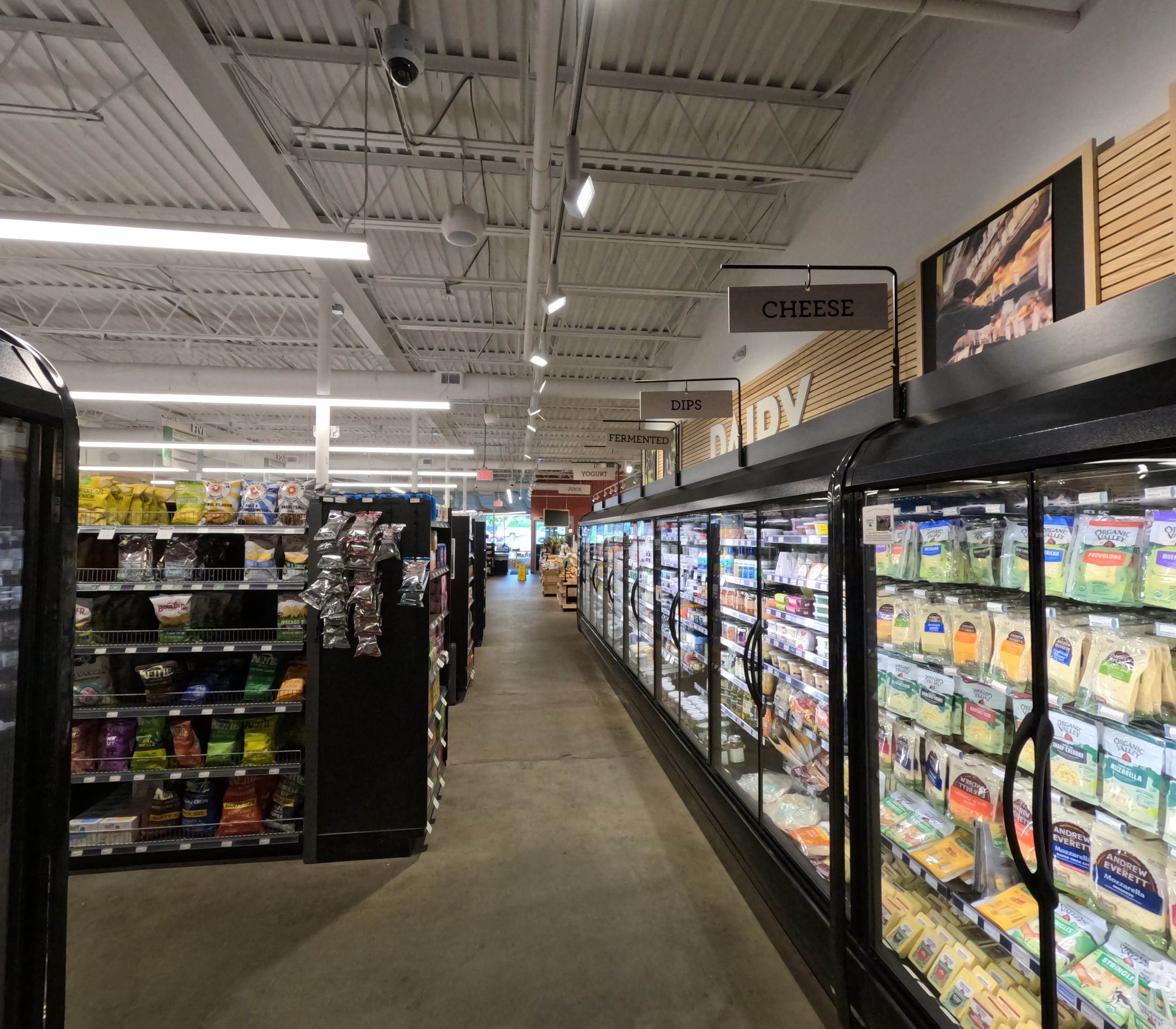 Belfast Community Co-op, coolers and sales floor.