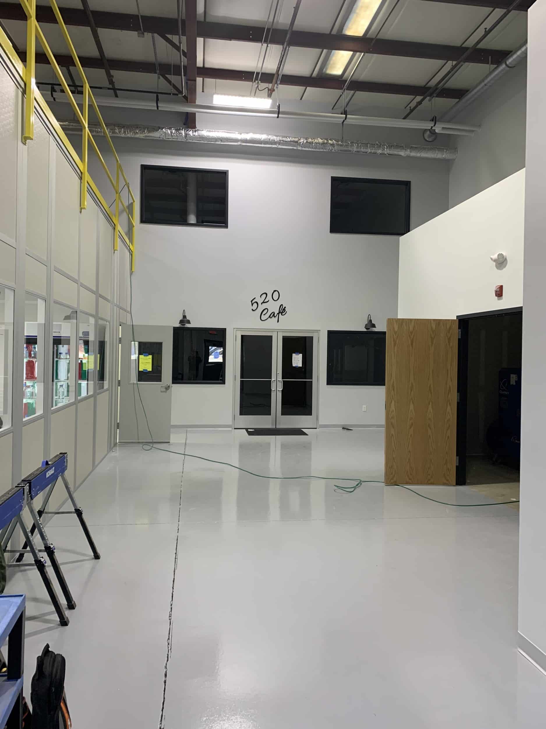 Lab space and hallway