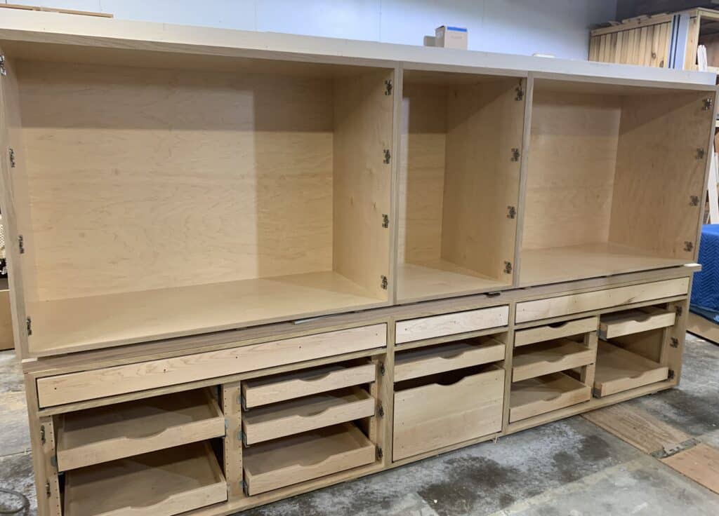 Custom millwork example drawers