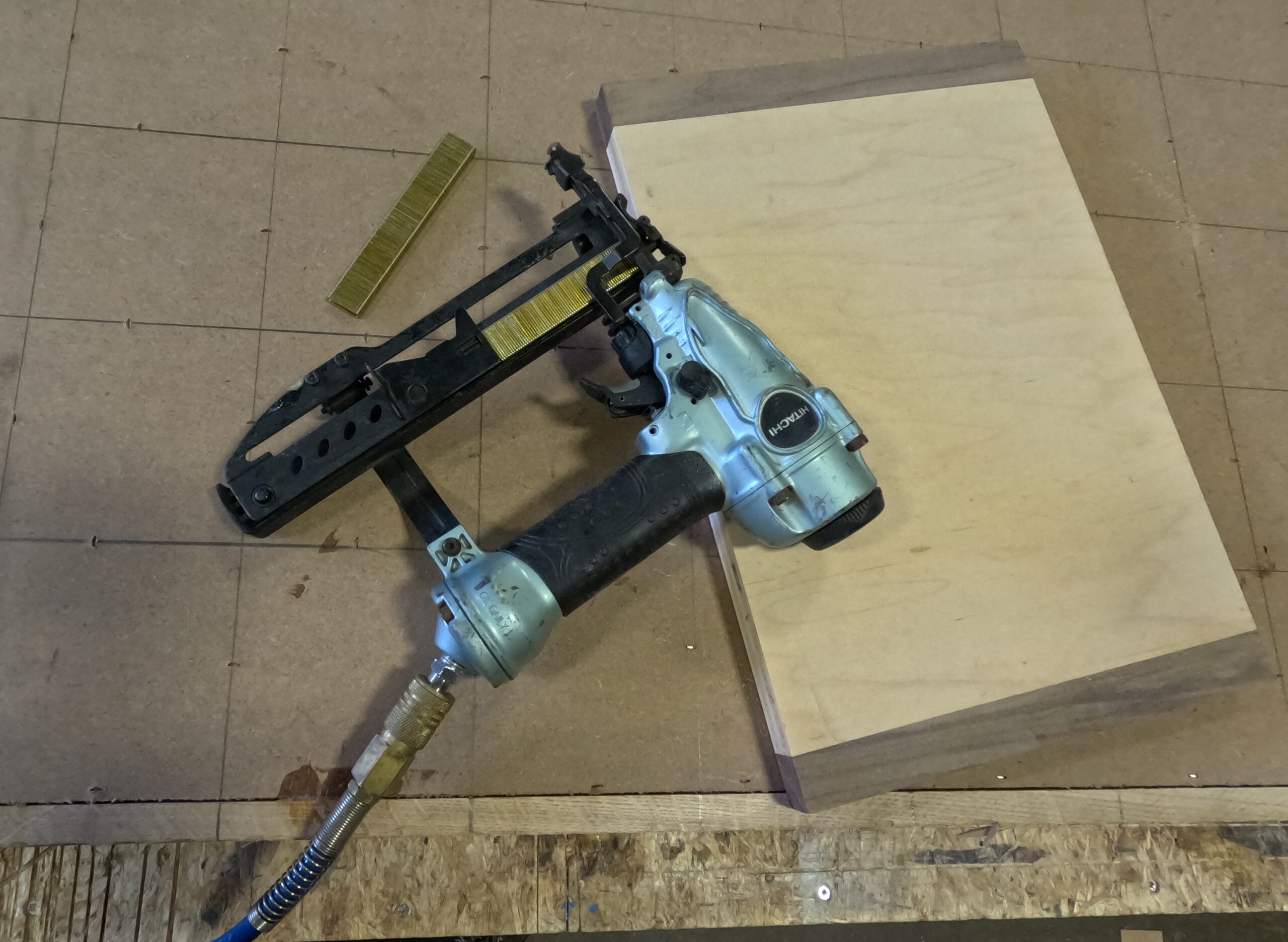 Custom millwork example staple gun