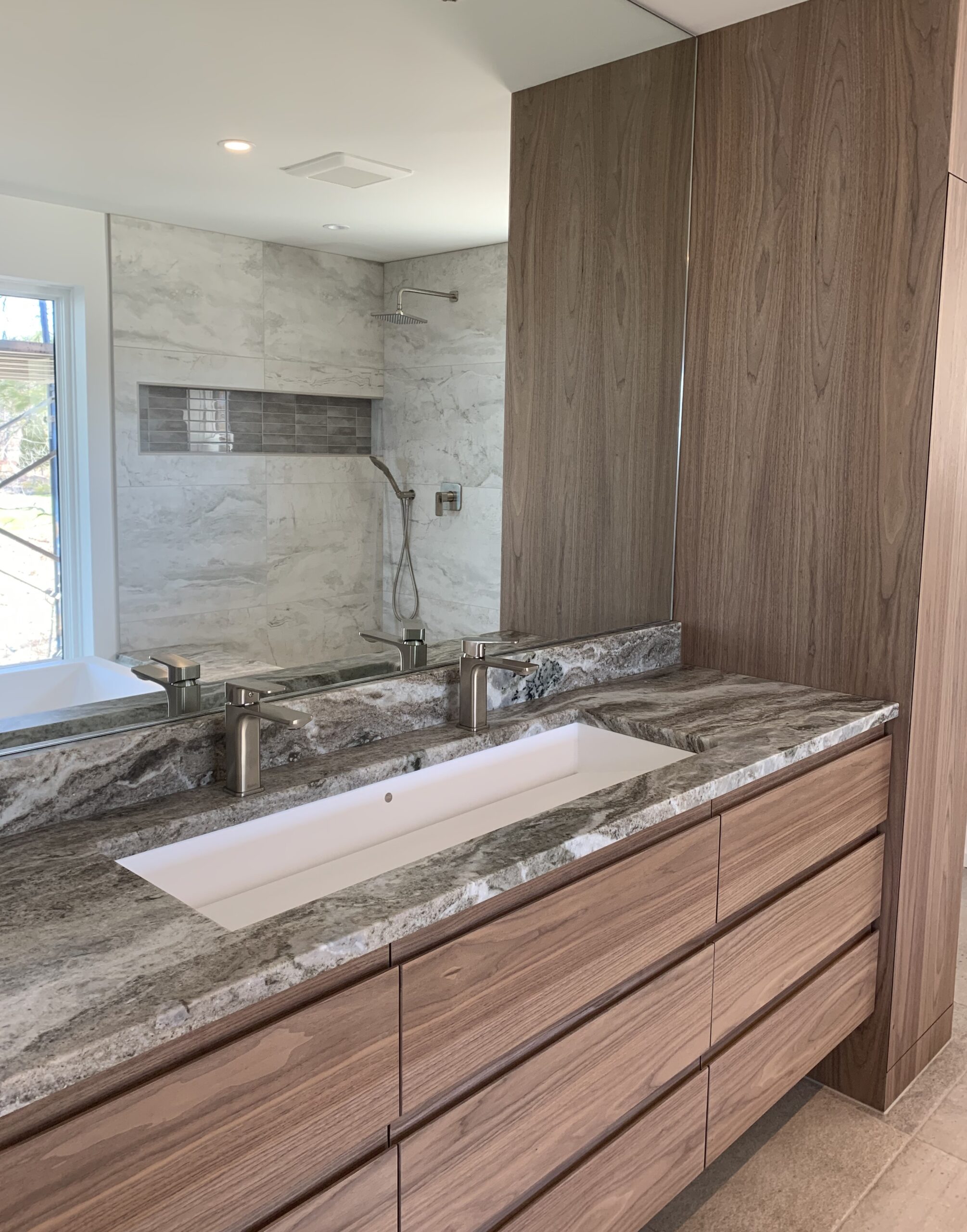 Custom millwork example bathroom sink