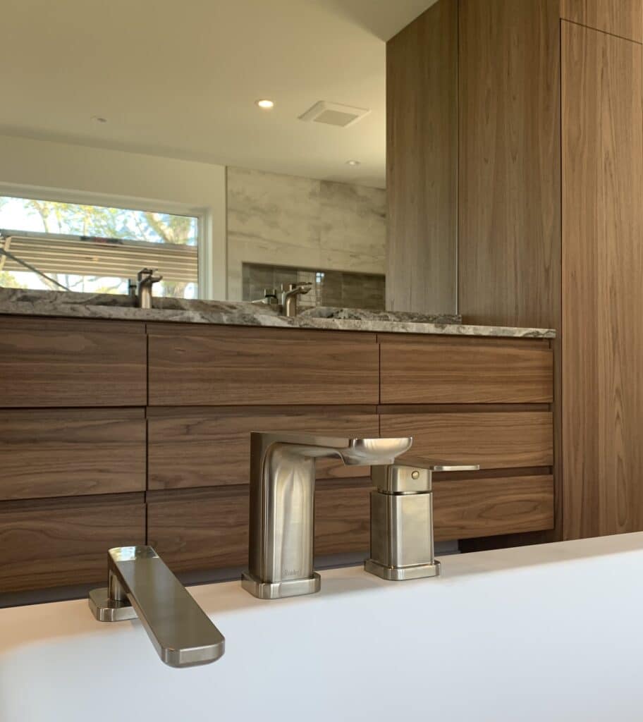 Custom millwork example bathroom sink