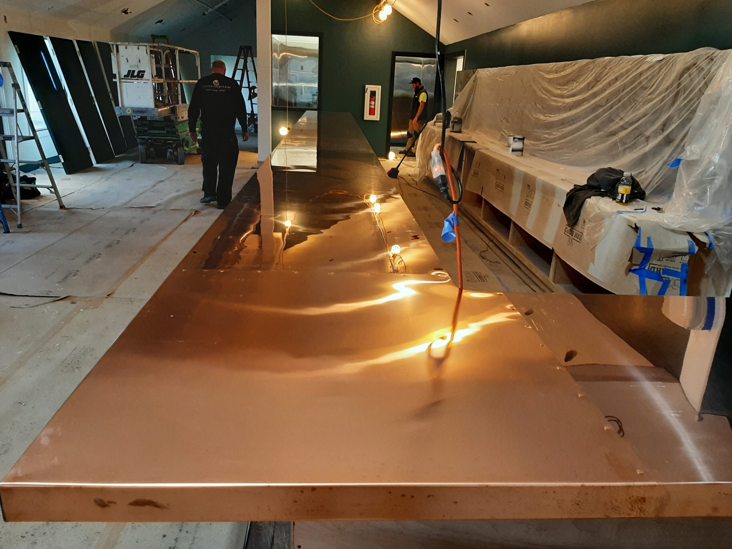 Custom copper bar top