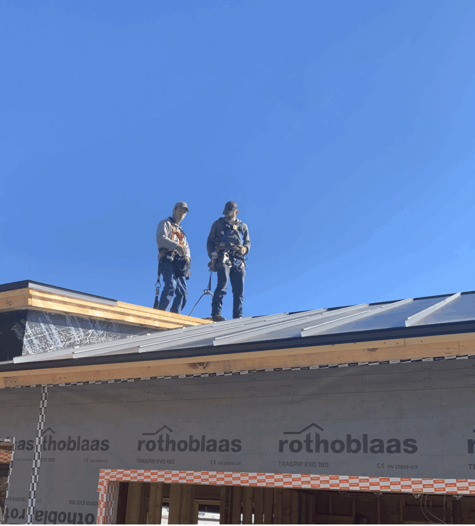 Working on the roof
