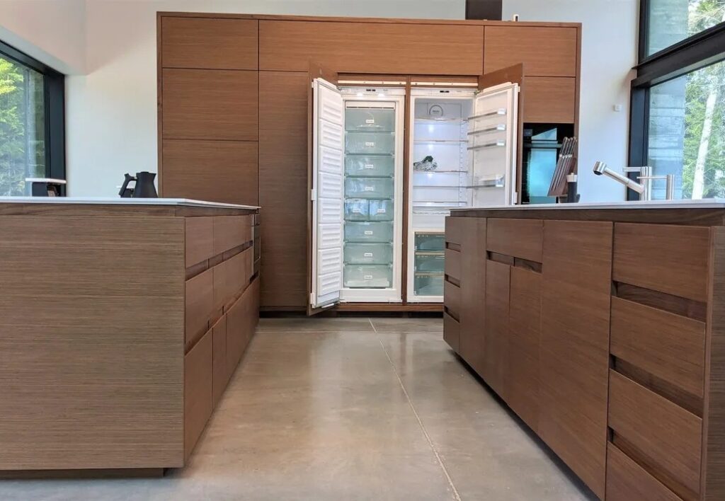 custom kitchen cabinets in walnut