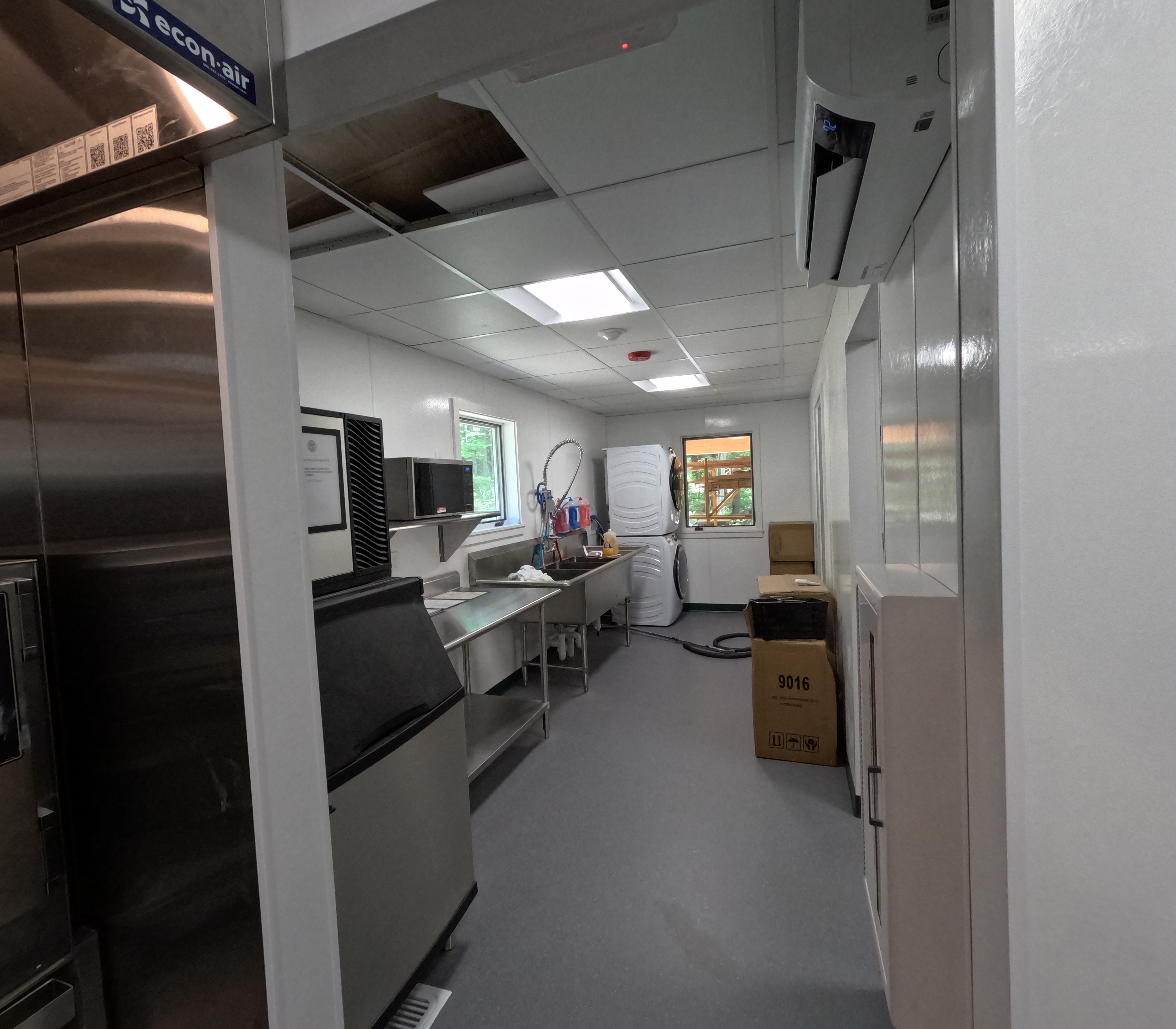 Food prep area in commercial kitchen