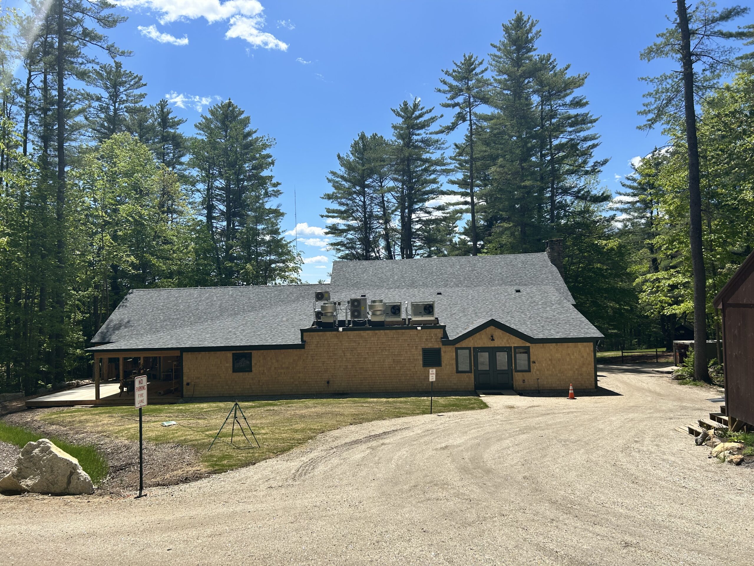 Exterior view of camps new dining hall