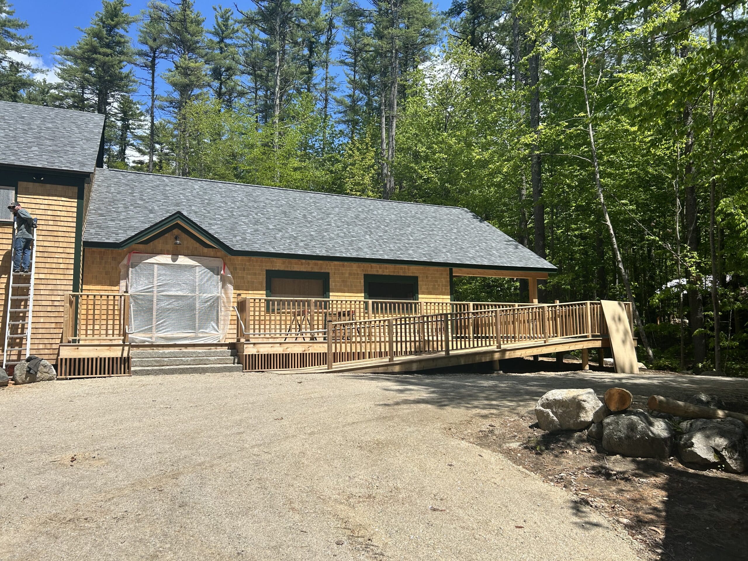 Exterior view of camps new dining hall