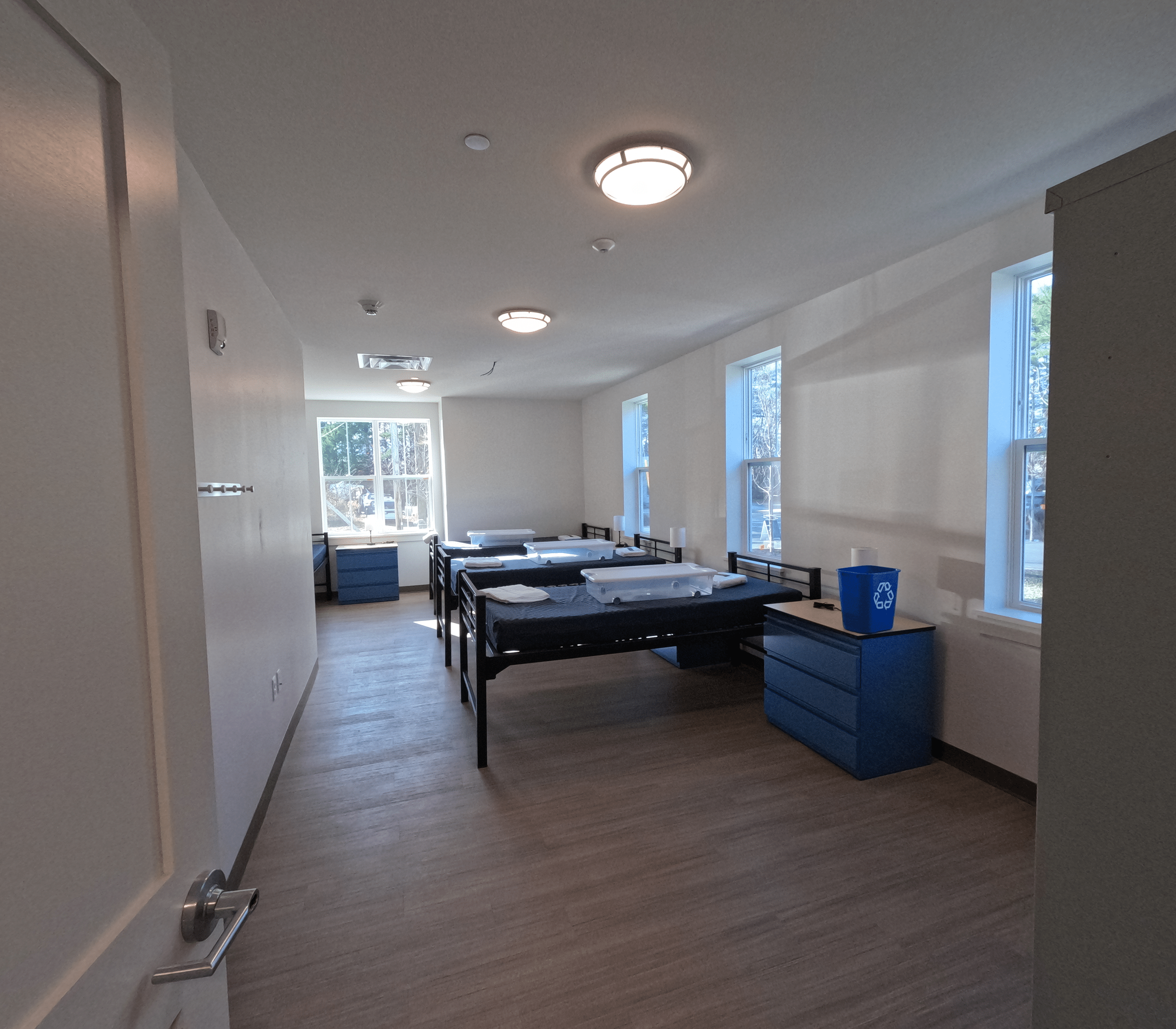 Dormitory room at Tedford Housing Family Shelter and Housing Facility completed by Warren Construction Group