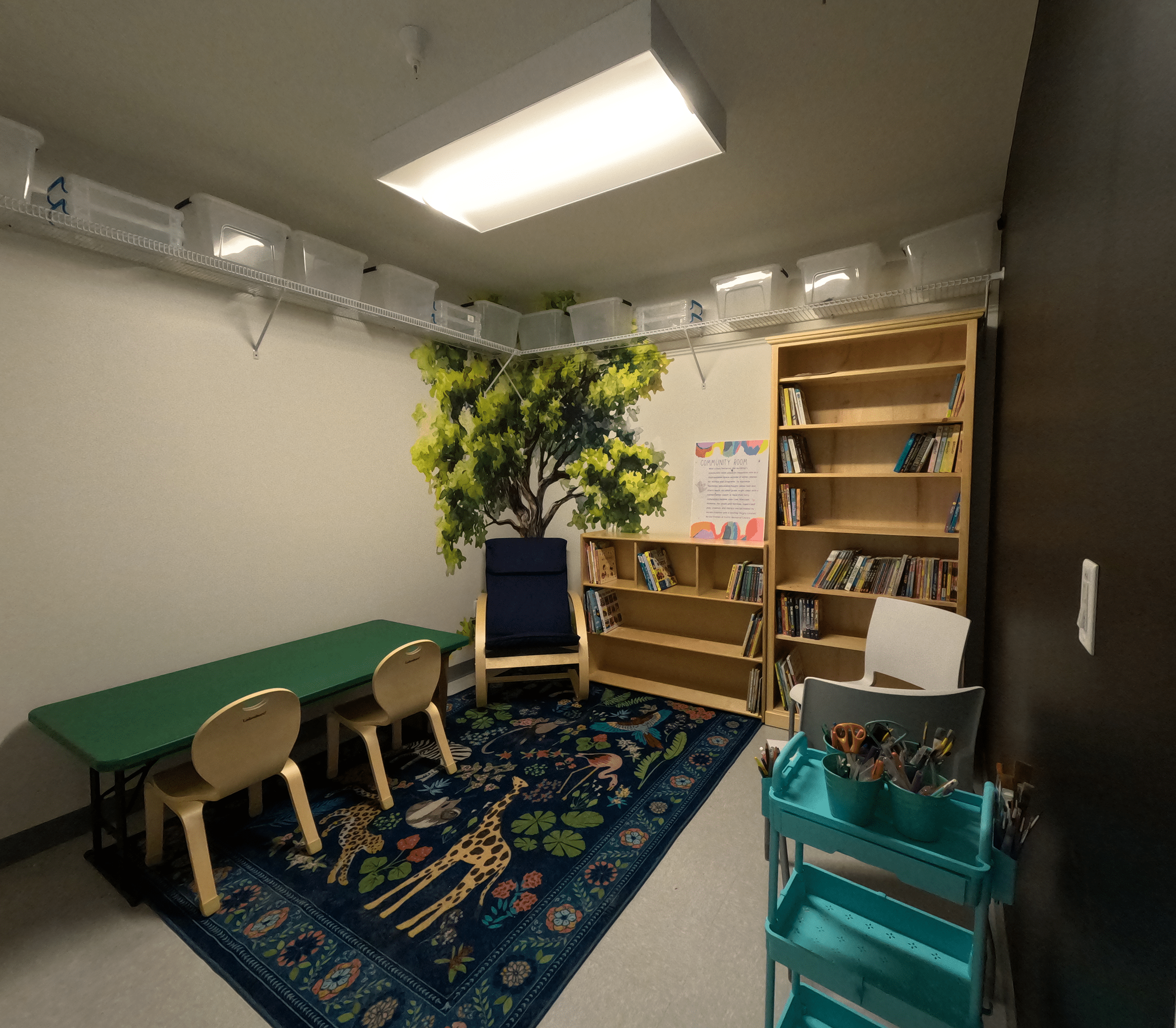 Kids room at Tedford Housing Family Shelter and Housing Facility completed by Warren Construction Group