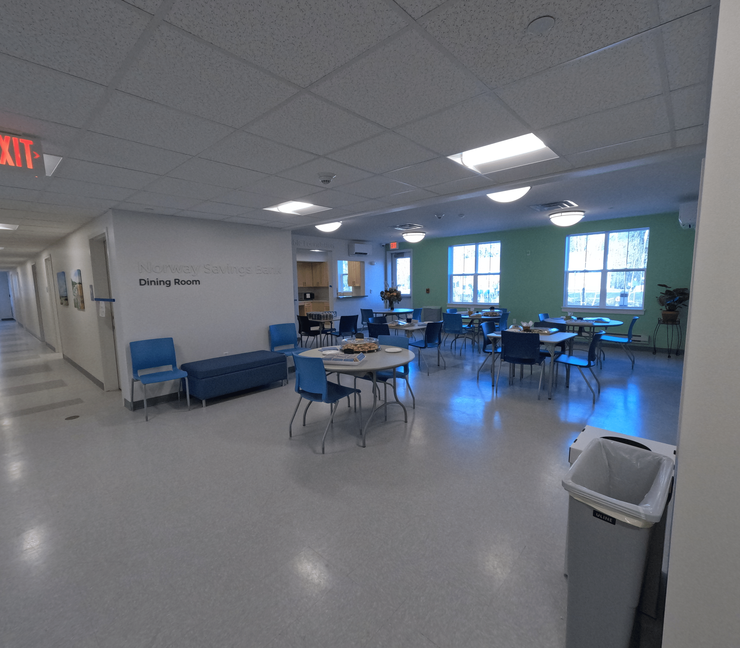 Dining room facilities at Tedford Housing Family Shelter and Housing Facility completed by Warren Construction Group